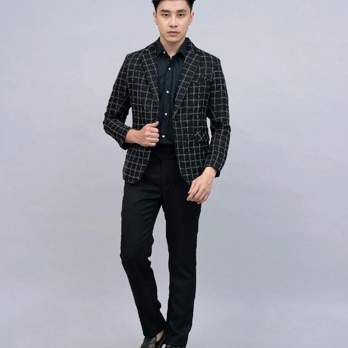 Uomo- Dvandra.Id Jas Blazer Tartan Kotak Kotak | Jas Kotak Kotak Pria | Jas Blazer Original Slim-Fit