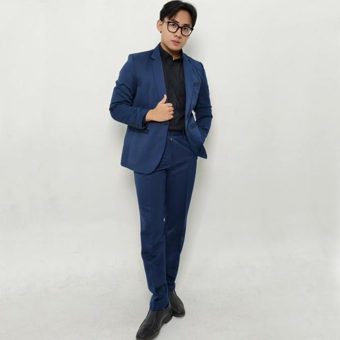 Uomo- Hoof Jas Pria Dan Blazer Pria Moderaizen Hitam Slimfit Kain Casual