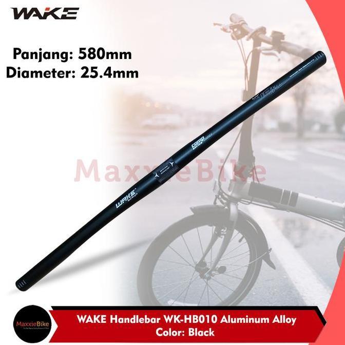 EVAJAYAMANDIRI - WAKE HB010 FLAT HANDLEBAR STANG SEPEDA LIPAT 25.4X580MM ALUMINUM ALLOY FOLDING BIKE
