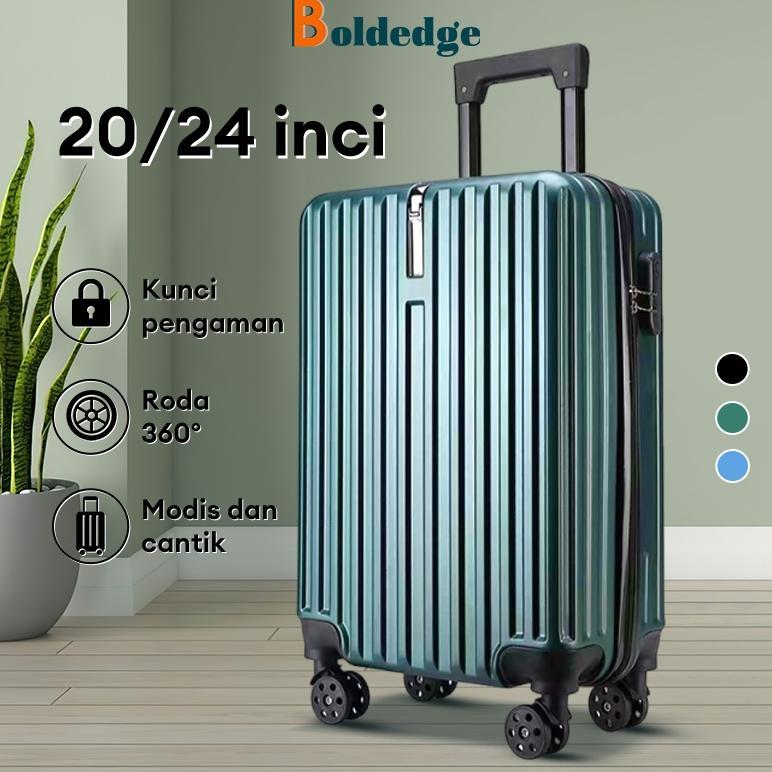 BoldEdge Koper Travel 20/24 Inch Koper Kabin Dengan Pengait Bagasi Koper Ringan Modis Bagasi ABS