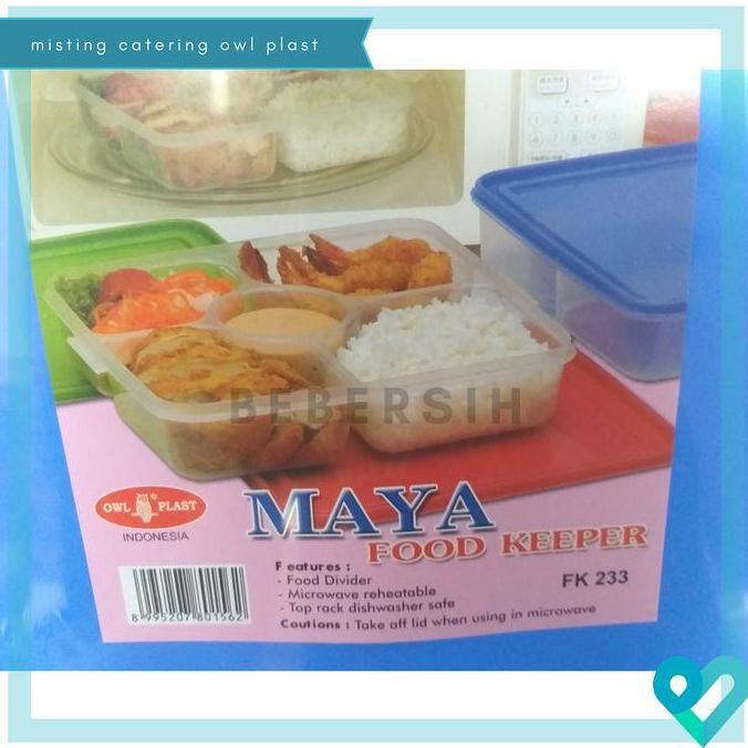 Posizioni- Misting Catering / Tempat Bekal 5 Sekat Owl Plast Maya / Food Keeper