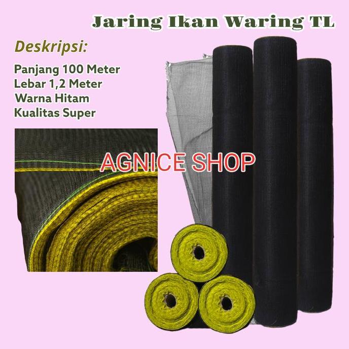 Jaring Ikan Waring Hitam TL Single 1 ROLL. Pagar dan Kerambah Kolam