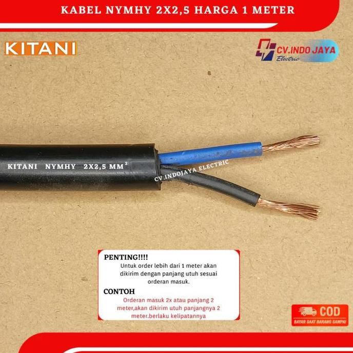 Mbayemseller - Kitani kabel serabut NYMHY 2x2,5 mm harga permeter kabel serabut tembaga murni berkua