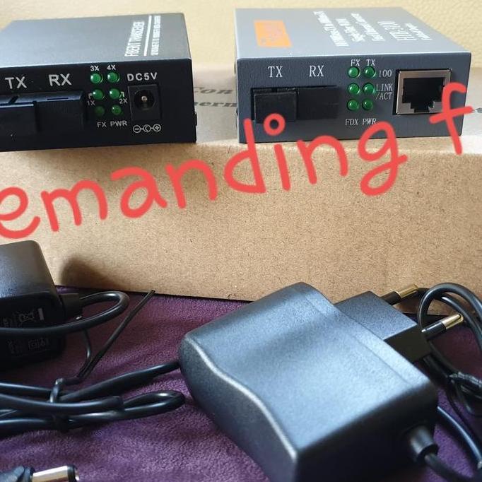 Yayan.Mede - Converter 4 Port Lan Fiber Transceiver Htb3100 Fiber Optic