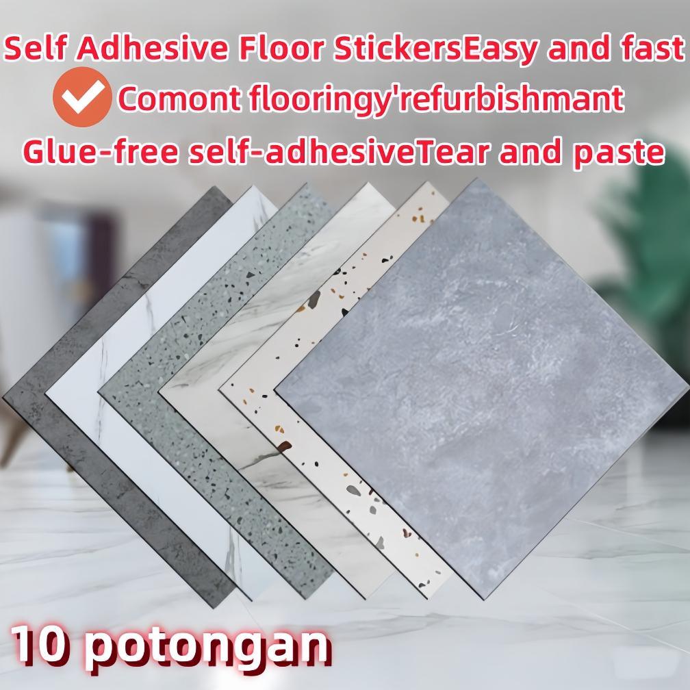 10 sepotong 30 * 30CM marmer lantai stiker pvc self-adhesive lantai stiker semen lantai renovasi imi