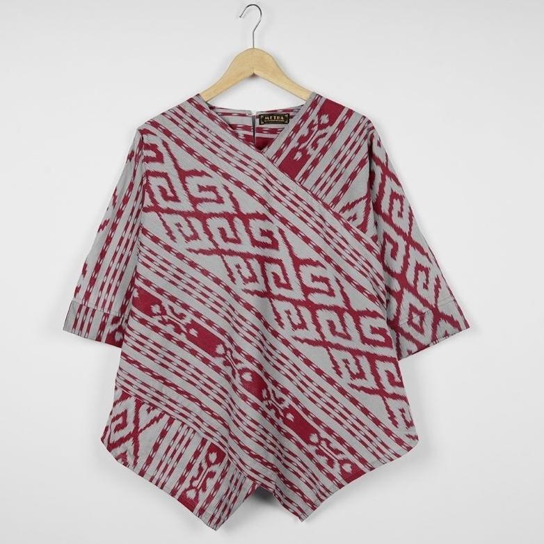 Sale Blus Batik Jumbo Motif Etnik Lengan 7/8 Blouse Batik Songket Premium