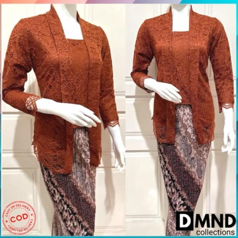 Diskont Set Kutu Baru Brokat - Kebaya Kutu Baru Modern - Kebaya Wisuda - Kebaya Modern - Brokat