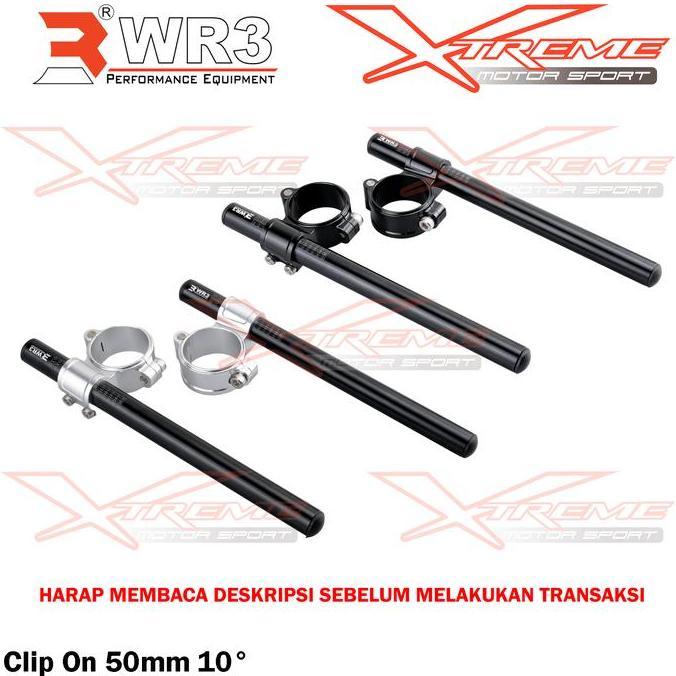 NEW Stang Jepit / Clip On WR3 50mm 10 R6 R1 CBR 1000RR GSX R600 R750 R1000 ZX636