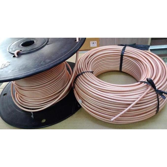 CABLE TEFLON RG58, DOUBLE GROUNDING, INNER TUNGGAL, MATERIAL PERAK. PROMO