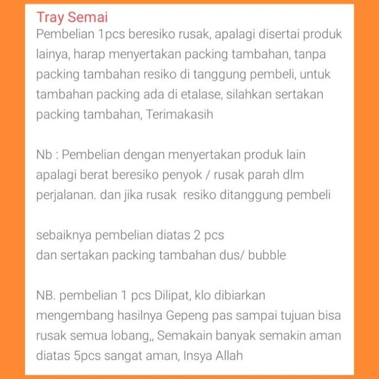 Promo Cod Tray Semai 200 Lubang Tebal 2Mm ><