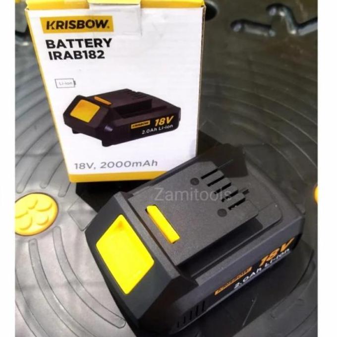 Krisbow Part Baterai Rechargeable Mesin Bor Listrik 18v 2.0ah IRAB182