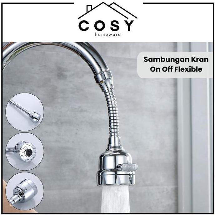 ORIQIR COSY Sambungan Kran Kepala Wastafel Cuci Piring Booster Flexible Sambungan Kran Cuci Piring L