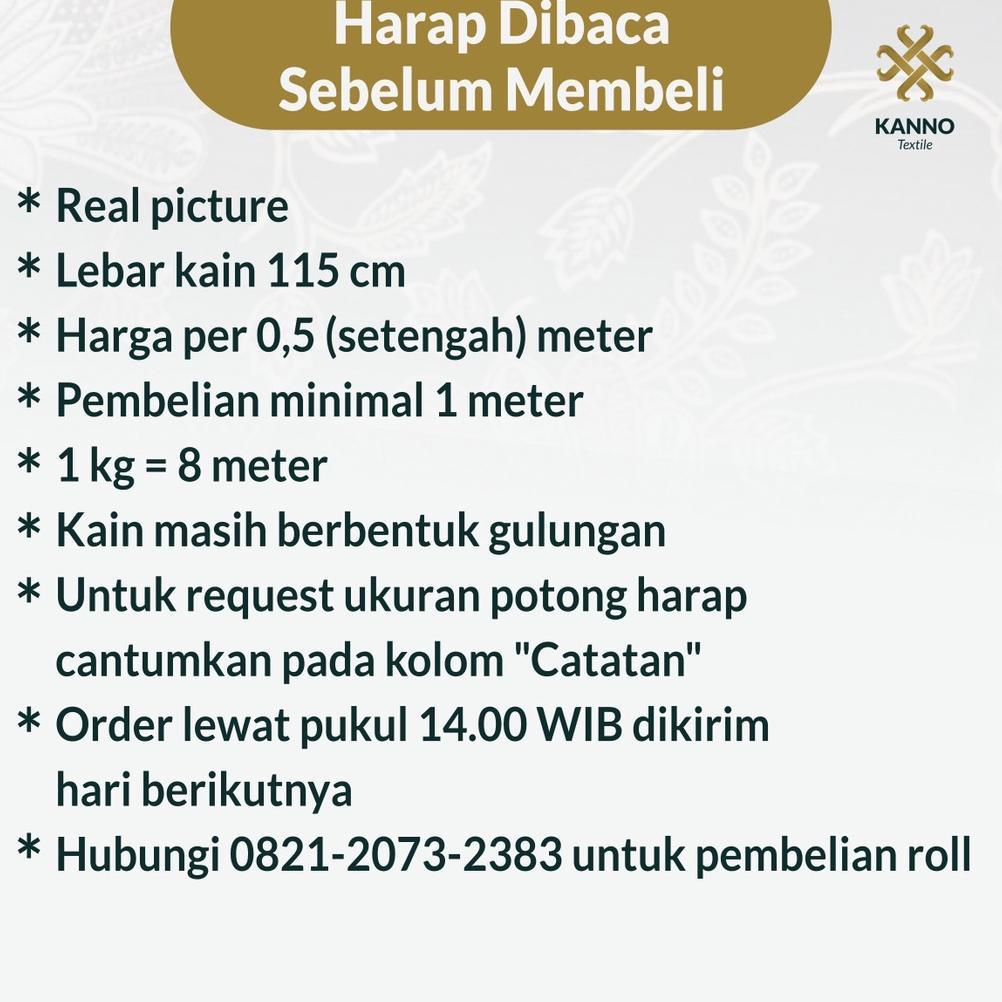 Gratong Kain Batik Halus Semi Sutra Bh21 Motif Bunga Warna Cream/Tosca/Putih/Hitam/Navy/Kuning