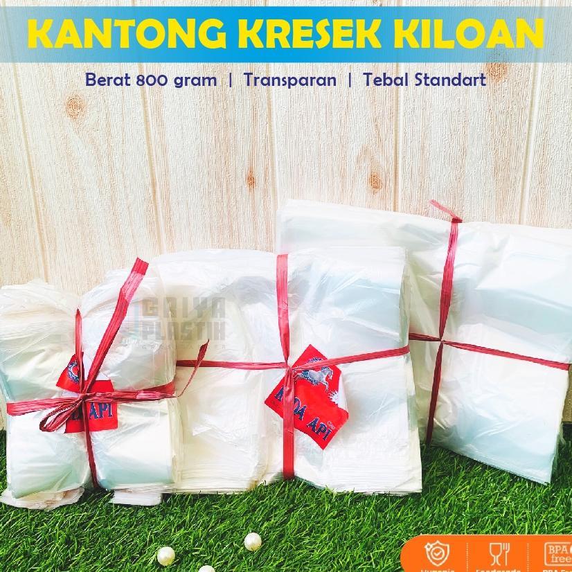 [750Gr] Kantong Kresek Kiloan Bening | Kresek Los | Kresek Transparan | Kresek Kiloan