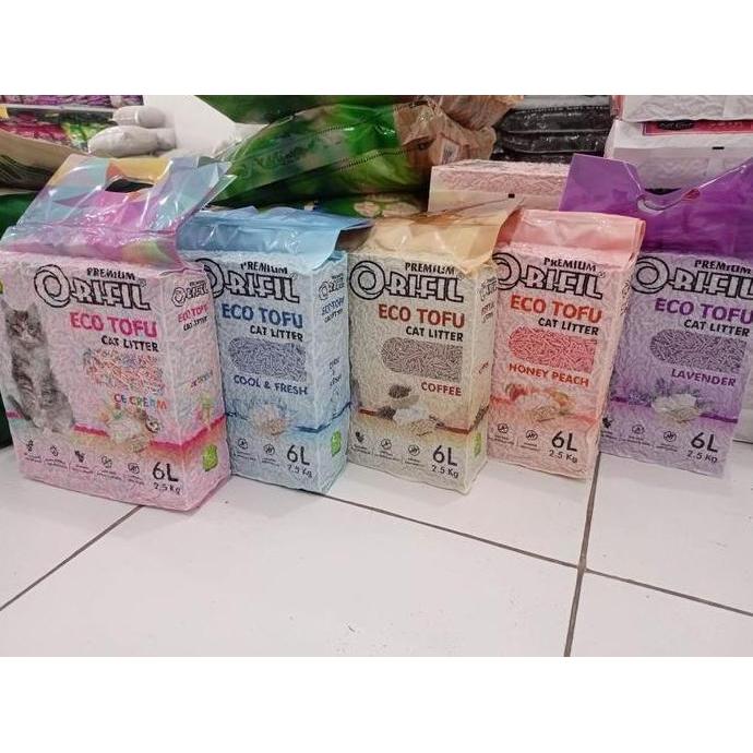 (6 pcs) Orifil Eco Tofu Cat Litter Pengganti Pasir Ramah Lingkungan