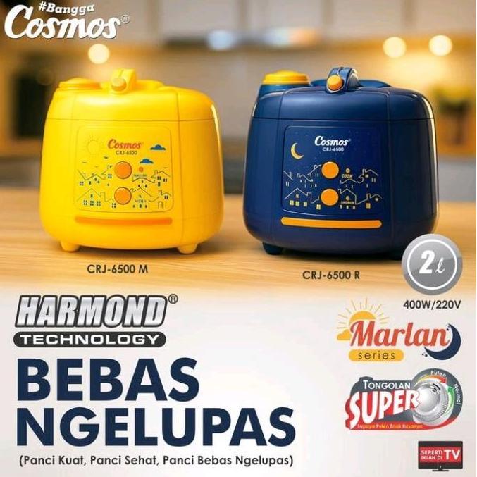 TERMURAH - RICE COOKER COSMOS CRJ-6500 2 LITER HARMOND CRJ 6500 MAGIC COM CRJ6500