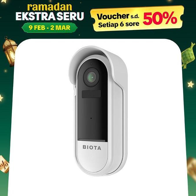 Topsellerijawa - BIOTA Smart Home - Doorbell Wireless Bel Pintu Rumah Otomatis dengan Wifi Tanpa Kab