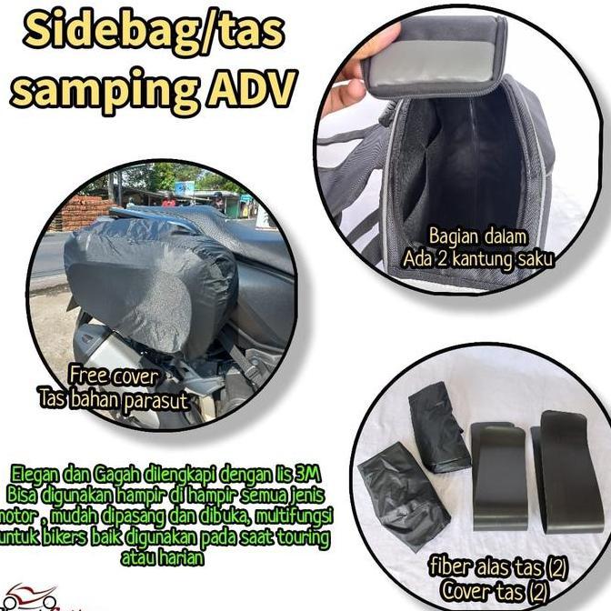 BPSB1 tas samping sidebag adv touring mudik Motor Motorcycle BESAR BOX BAGASI MOTOR BEBEK MATIC FREE