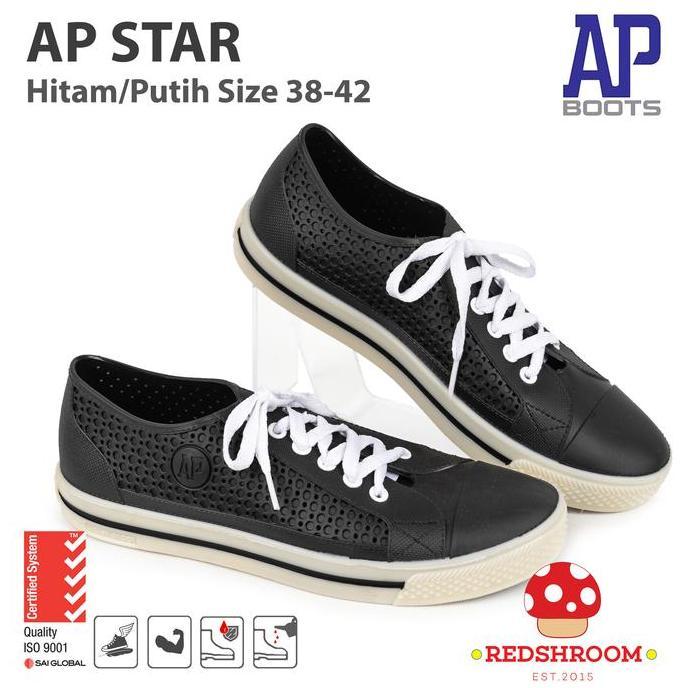 Sepatu Pria Sepatu Ap Star Hitam Putih - Sepatu Kets Ap Boots Casual Shoes Sneakers