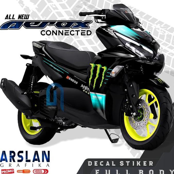 (TERBARU) Decal Aerox 155 CONNECTED Full Body Variasi / Desain Monster Motorcycle