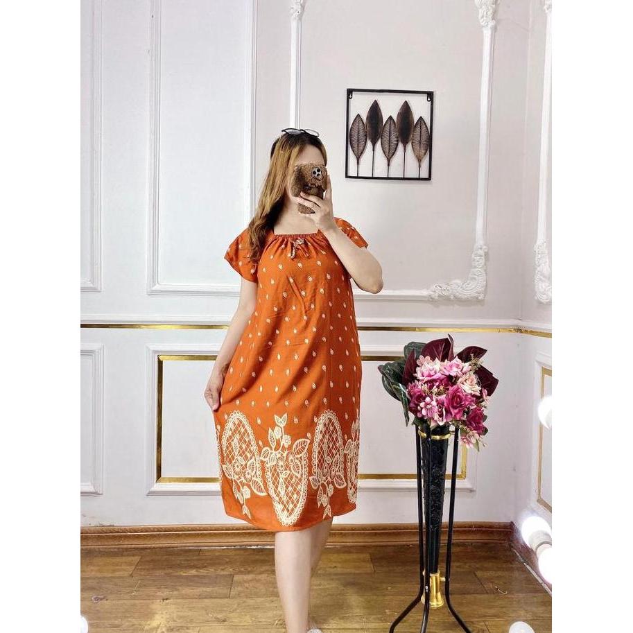 Idham_Bestt - Pakaian Tidur Wanita/Daster Yukensi Karet Dada Busui Friendly/ Baju Tidur Bahan Rayon 