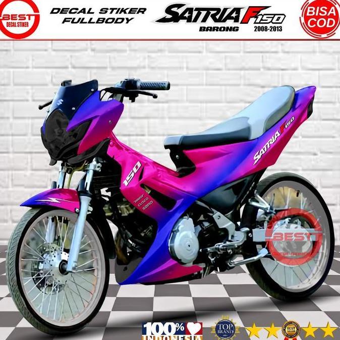 Decal Satria FU Barong Motif Gradasi Racing Fullbody - Sticker Variasi FU 150 Barong Keren Full Body
