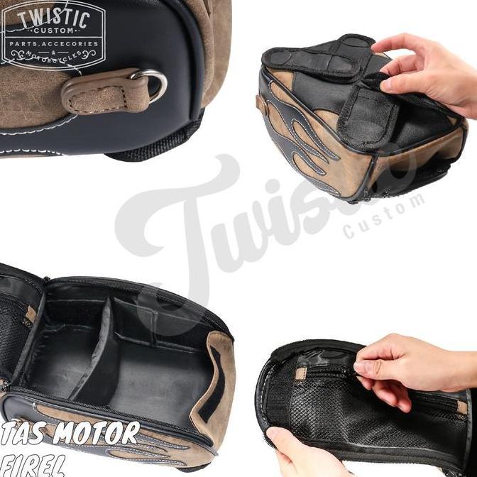 Tas Kulit Tank Bag Tankbag Tangki Magnet Depan Firel Motor Universal
