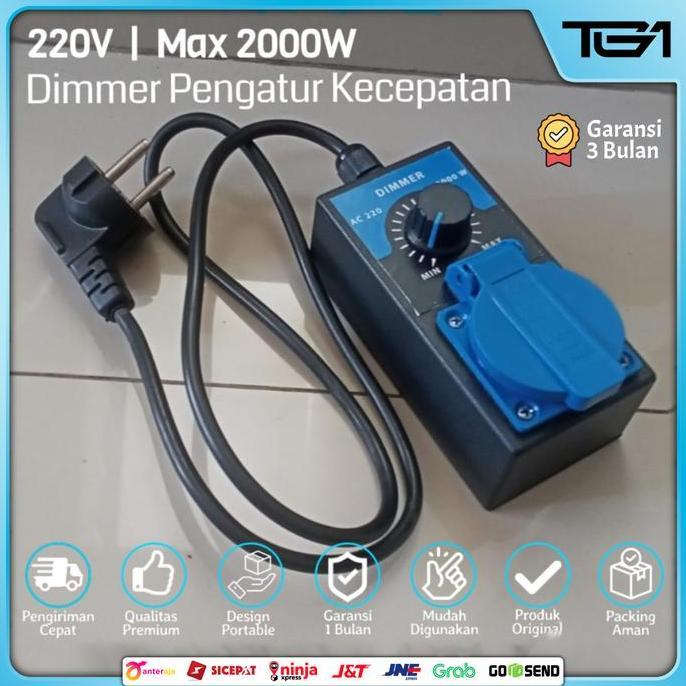 Pengatur Kecepatan Mesin Bor Grinda Gerinda Dinamo Blower Dimmer