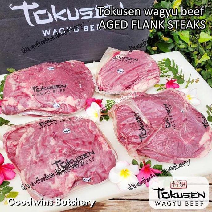 Carne- Wagyu Beef Tokusen Flank Steak Marbling Mbs 5-6 Aged Frozen 1.5Kg 2Pcs/Bag