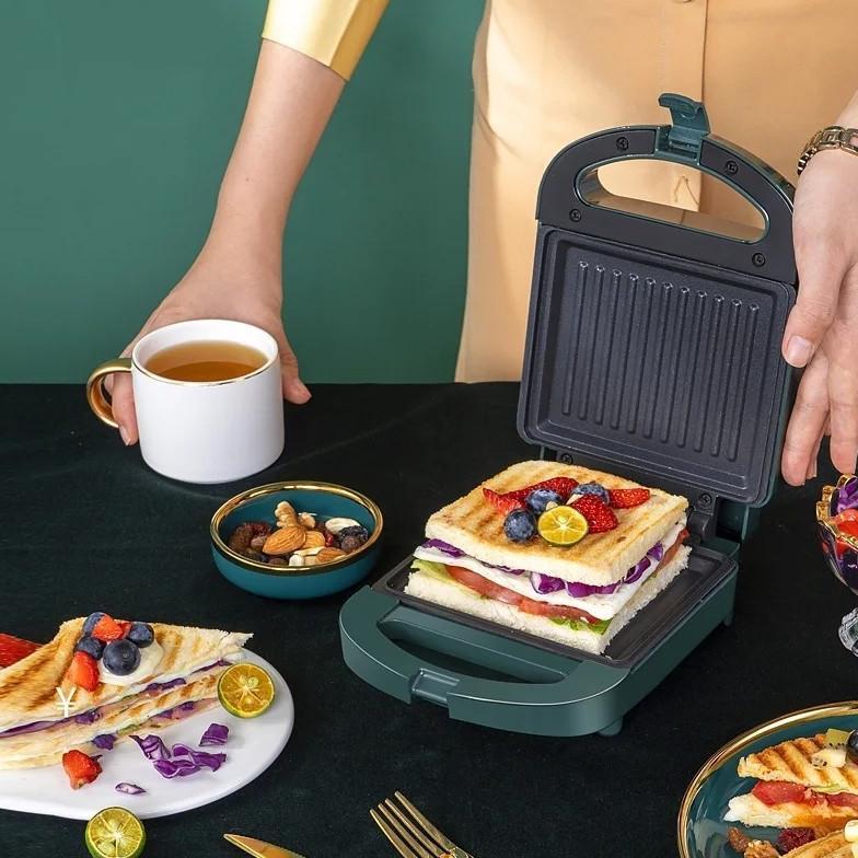 Breakfast Sandwich Maker Pemanggang Roti Toaster Panggangan Roti Bakar listrik Alat Panggang Roti Sa
