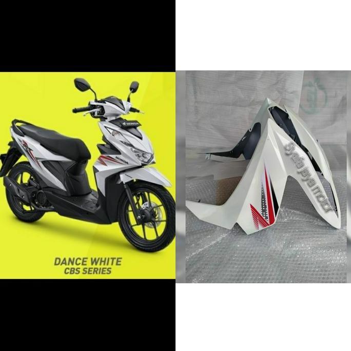 Tameng lampu depan beat fi new 2020 orinal putih berstring