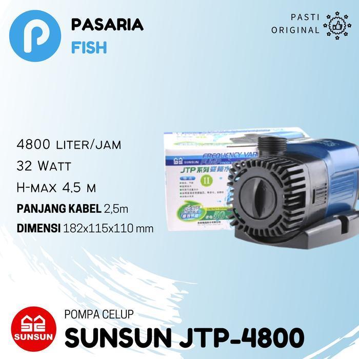 NEW SUNSUN PRO JTP4800/JTP 4800 Pompa/Pumpa Celup Kolam Ikan Low Watt