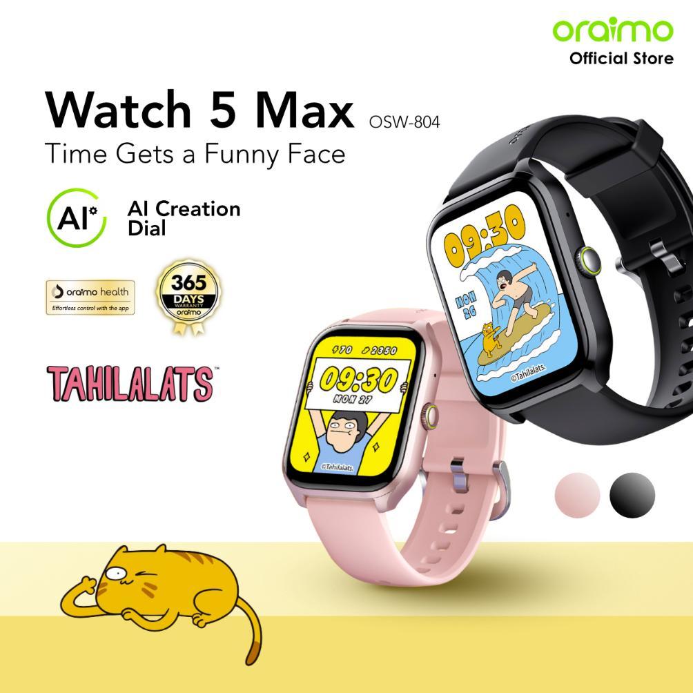 TERMURAH oraimo Watch 5 Max Smartwatch OSW-804 Jam Tangan Pintar 2.01'' Layar Besar Nirkabel Bluetoo