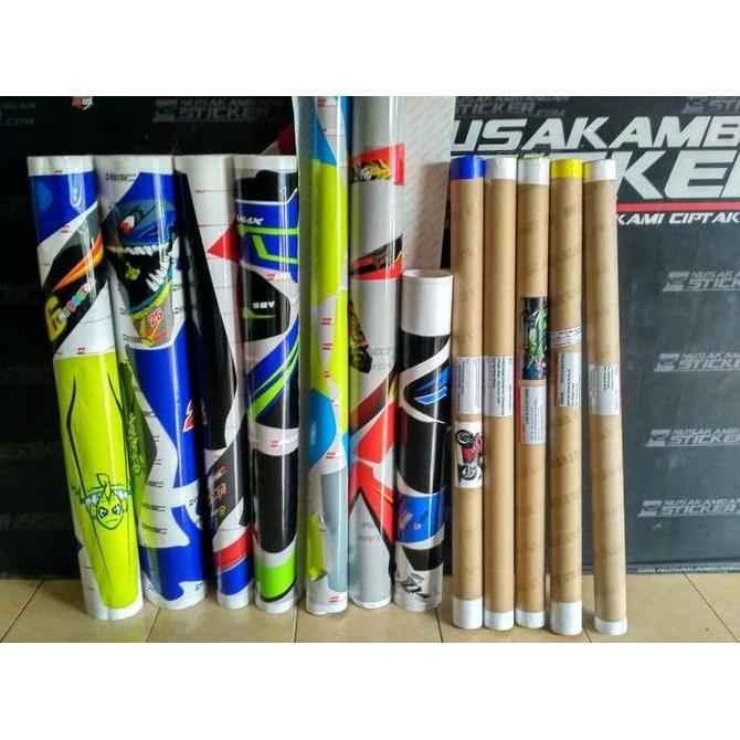 Decal Motor Sticker Motor Yamaha Aerox Kuning Grafis Hitam