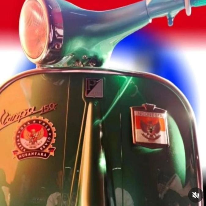 Emblem Logo Dada Depan Garuda indonesia ori NOS Vespa VGLA VGLB Kongo