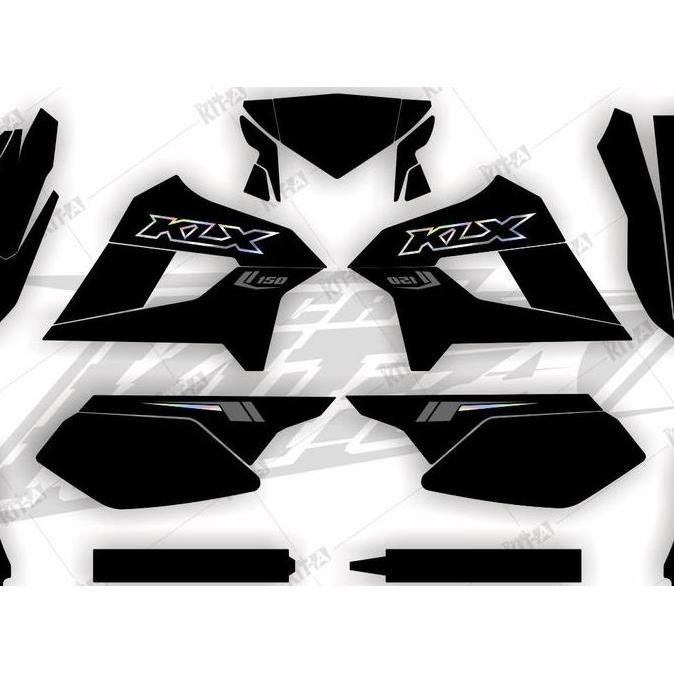 Decal Dtracker 250 stiker klx250 HITAM PUTIH LIS ABU kekinian supermoto D-A2-016