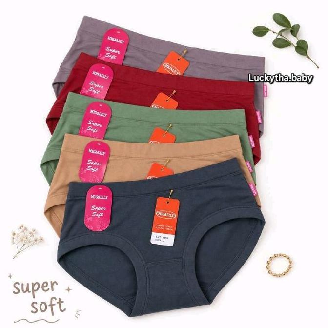 6pcs- CD wanita MISSLILY 1388 / CD MISSLILY SUPER SOFT WANITA DEWASA / celana dalam wanita super sof