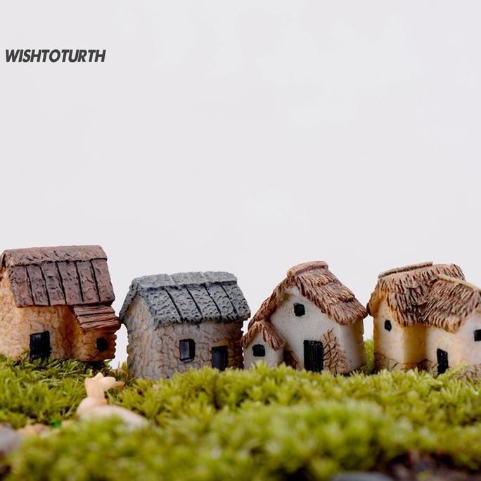 Miniatur Rumah Dollhouse Miniatur Ornamen Bonsai Plastik Terarrium Diorama Aquascape