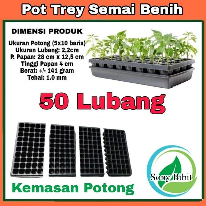 Promo Cod Pot Tray Semai Benih 50 - 100 Lubang Kemasan Potongtebal Kuat Kemasan Ekonomis ><