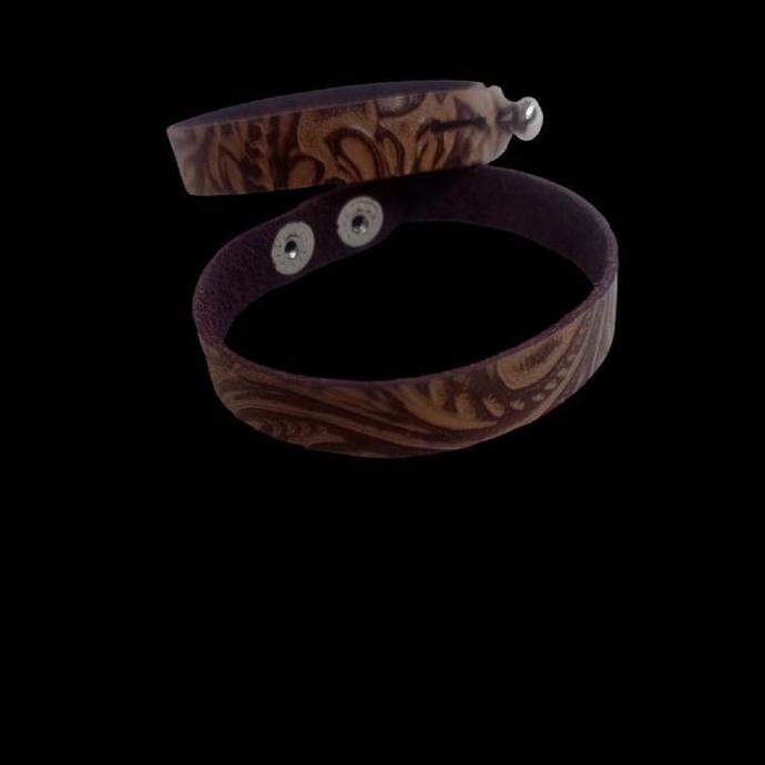 gelang kulit sapi embos crocodile batik