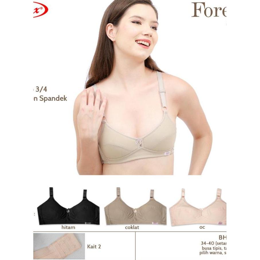 Sorex Bra Wanita Sorex 01002 Bh Sport Busa Tipis Tanpa Kawat Kait 2 Sport Bra Cantik Warna Cream Uku