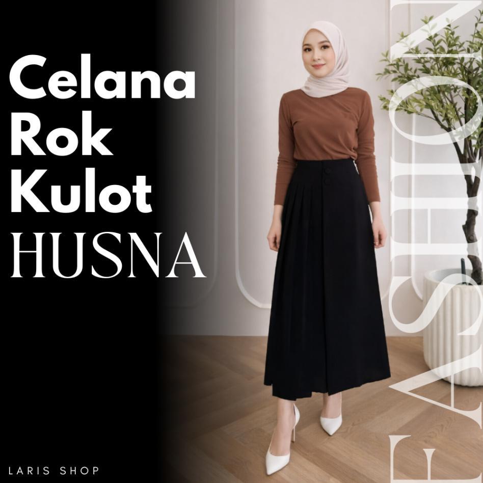 Celana Rok Husna Bahan Moscrepe Premium Variasi 2 Kancing