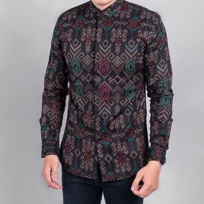 PREMIUM CASTLES.ID KEMEJA BATIK SONGKET PRIA KEMEJA BATIK FORMAL COWOK