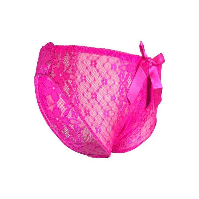 Cd Celana Dalam Wanita Sexy Transparan Renda Brukat Open Crotch Gfb