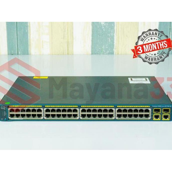 TERLARIS SWITCH CISCO CATALYST 2960 48 PORT TYPE WS-C2960-48PST-S 48 PORT POE