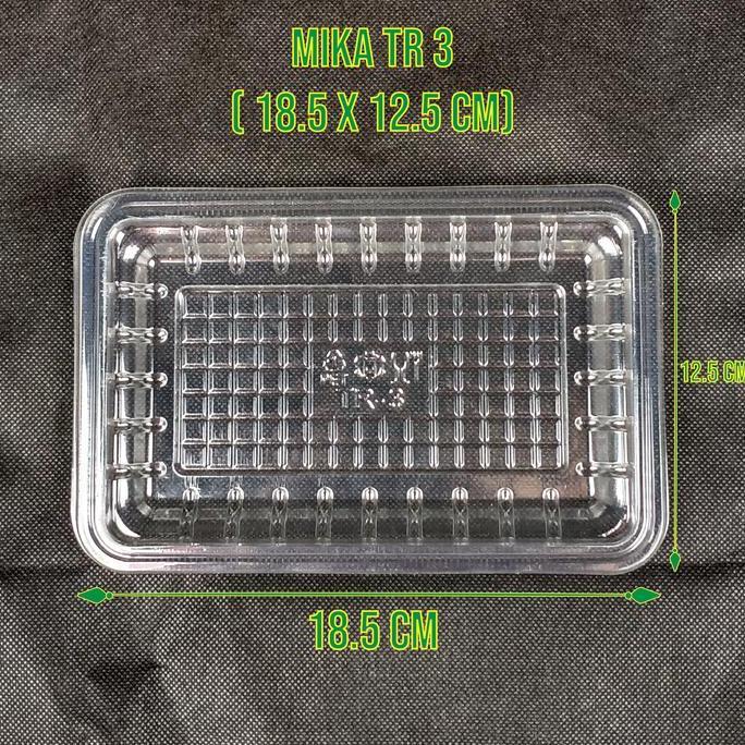 Youme- (50 Pcs) Mika Tray Plastik Sayur Dan Buah Tr 1 2 3 4 Tebal Alas Sayur Dan Buah