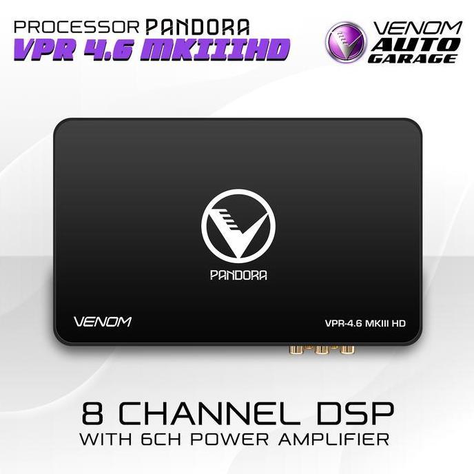 VENOM VPR 4.6 MKIII HD - Processor Audio Mobil 8 Channel DSP dengan Amplifier 6CH Power Built-in 6 C