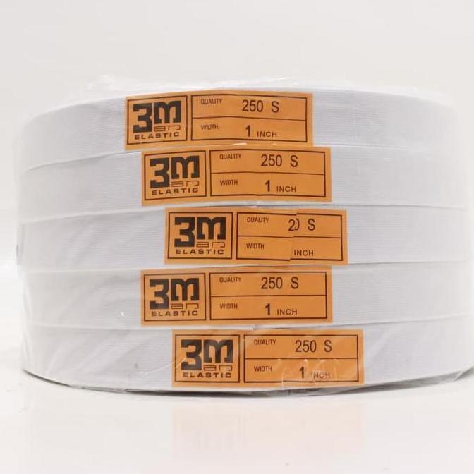 Terlaris KARET ELASTIK 3M PER ROLL / KARET / KARET ELASTIS 2 1/2 CM 1" MS