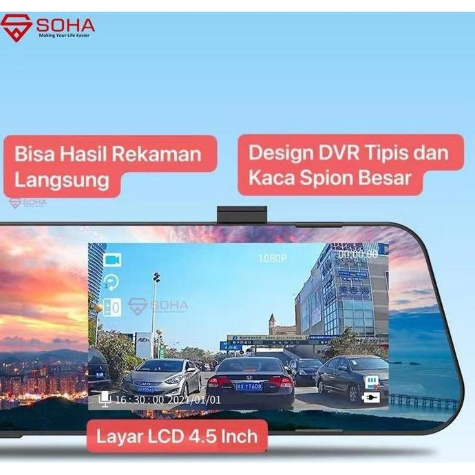 AM-30 DVR Kamera Mobil Spion CCTV Mobil DVR Dasbor Cam di Spion FHD