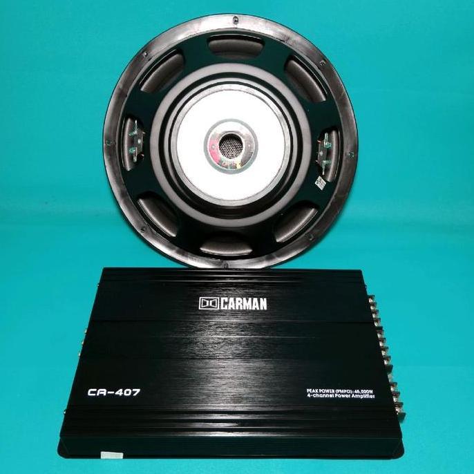 Power CARMAN seri CA-407 4Channel 45.Watt & Subwoofer CARMAN seri CM-1278 12" DoubleCoil 350Watt Aud